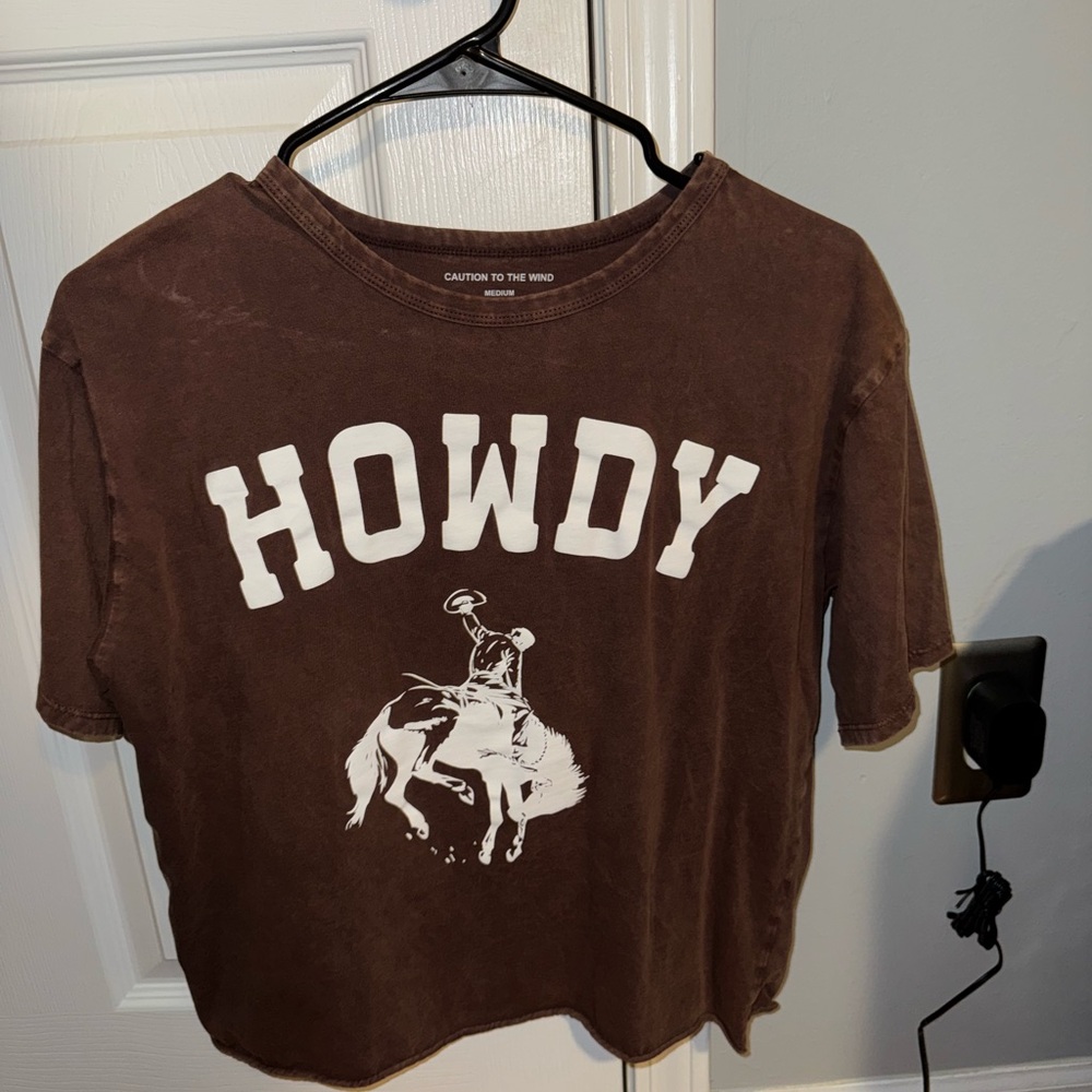 Brown 'Howdy' T-Shirt